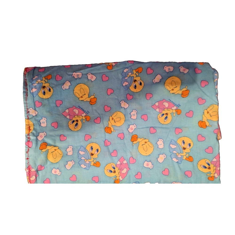 Looney Tunes Tweety Comforter Twin Size 2001  Bedding Blanket 39x51 Vintage